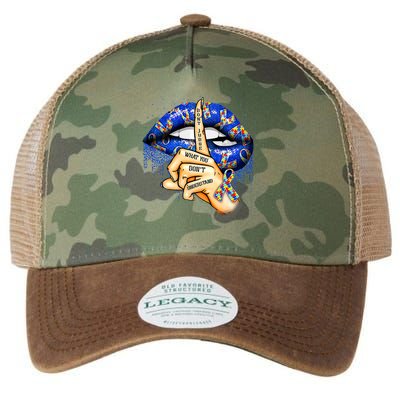 Don't Judge What You Don't Understand Autism Awareness Lips Legacy Tie Dye Trucker Hat