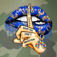 Don't Judge What You Don't Understand Autism Awareness Lips Legacy Tie Dye Trucker Hat