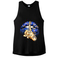 Don't Judge What You Don't Understand Autism Awareness Lips Ladies PosiCharge Tri-Blend Wicking Tank