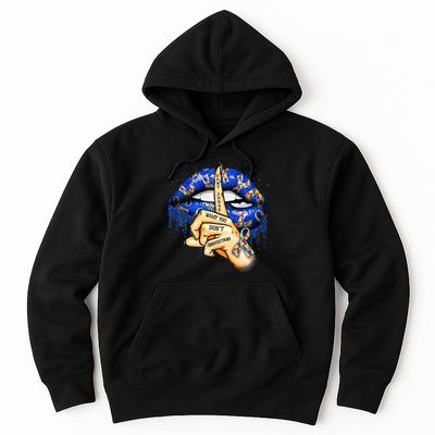 Don't Judge What You Don't Understand Autism Awareness Lips Hoodie