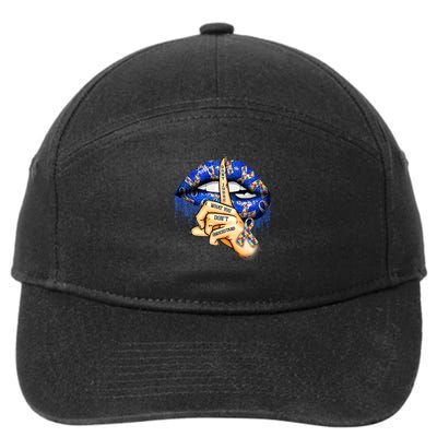 Don't Judge What You Don't Understand Autism Awareness Lips 7-Panel Snapback Hat
