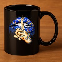 Don't Judge What You Don't Understand Autism Awareness Lips 11oz C Handle Ceramic Mug