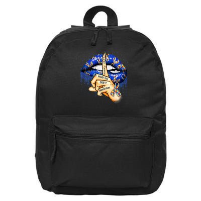 Don't Judge What You Don't Understand Autism Awareness Lips 16 in Basic Backpack