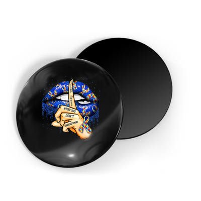 Don't Judge What You Don't Understand Autism Awareness Lips Magnet