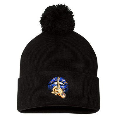 Don't Judge What You Don't Understand Autism Awareness Lips Pom Pom 12in Knit Beanie