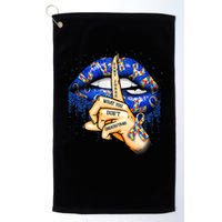 Don't Judge What You Don't Understand Autism Awareness Lips Golf Towel