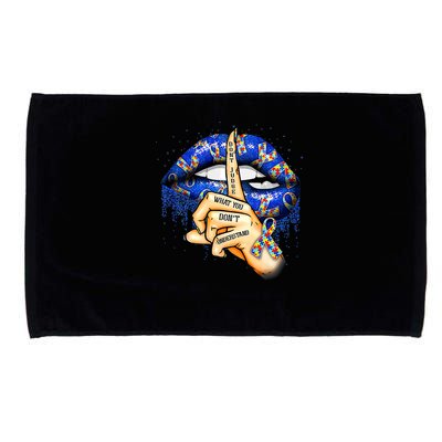Don't Judge What You Don't Understand Autism Awareness Lips Microfiber Hand Towel