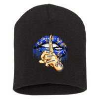 Don't Judge What You Don't Understand Autism Awareness Lips Short Acrylic Beanie