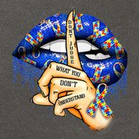 Don't Judge What You Don't Understand Autism Awareness Lips Cotton Canvas Backpack