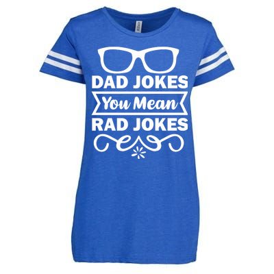 Dad Jokes You Mean Rad Jokes Enza Ladies Jersey Football T-Shirt