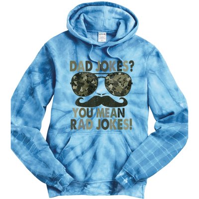 Dad Jokes You Mean Rad Jokes Fathers Day Vintage Tie Dye Hoodie