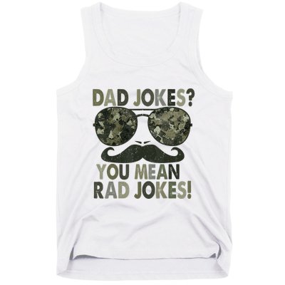 Dad Jokes You Mean Rad Jokes Fathers Day Vintage Tank Top