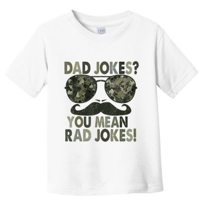 Dad Jokes You Mean Rad Jokes Fathers Day Vintage Toddler T-Shirt