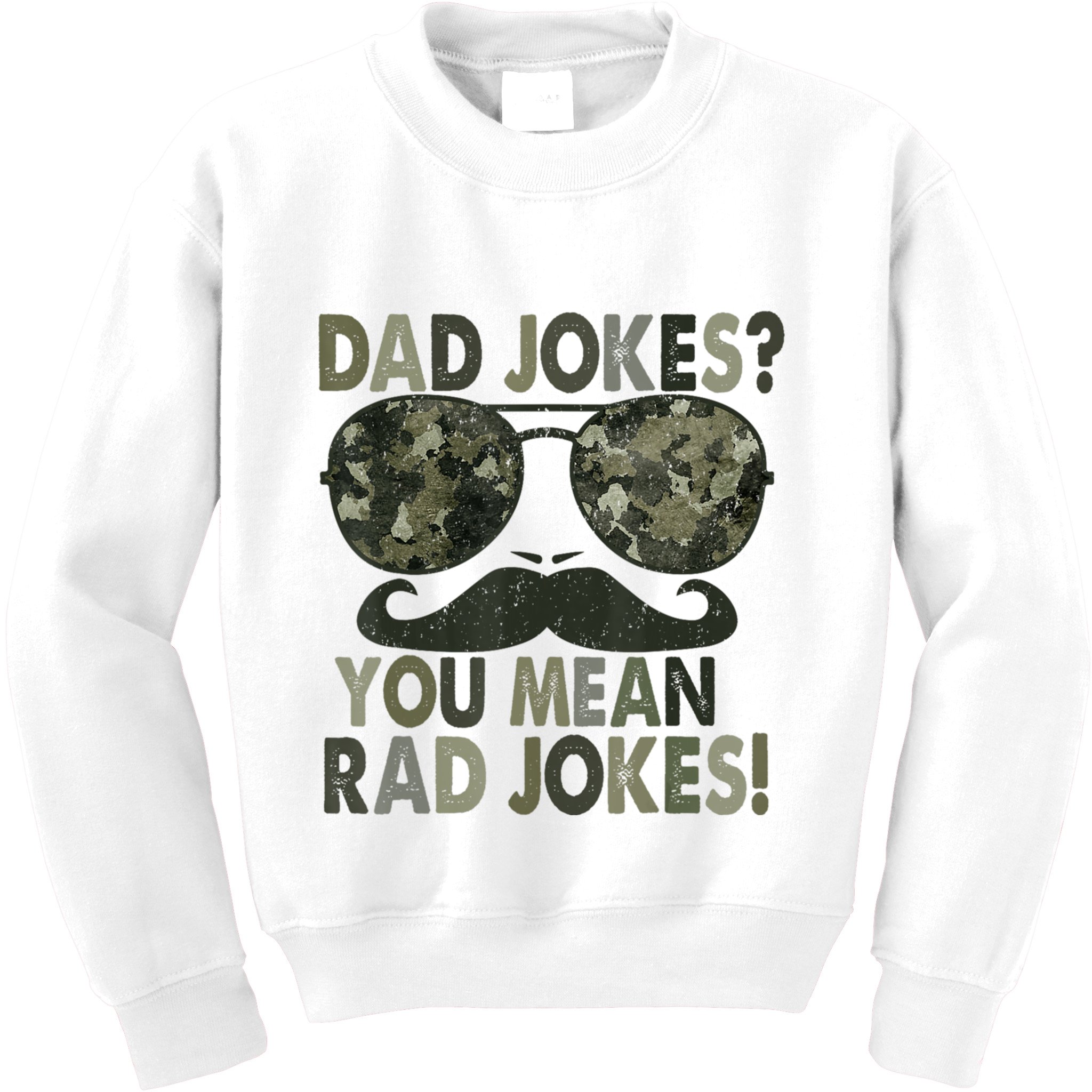 Dad Jokes You Mean Rad Jokes Fathers Day Vintage Kids Sweatshirt