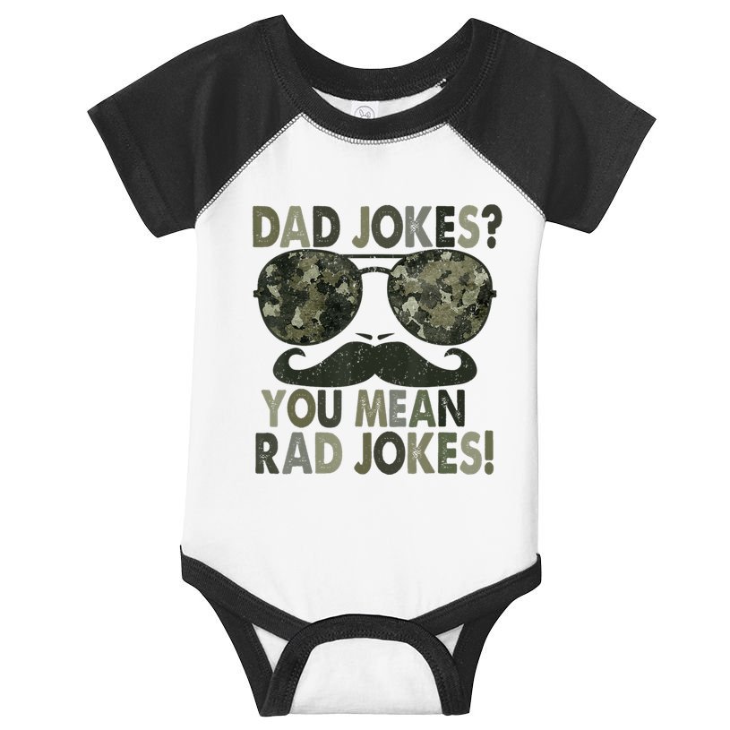 Dad Jokes You Mean Rad Jokes Fathers Day Vintage Infant Baby Jersey Bodysuit
