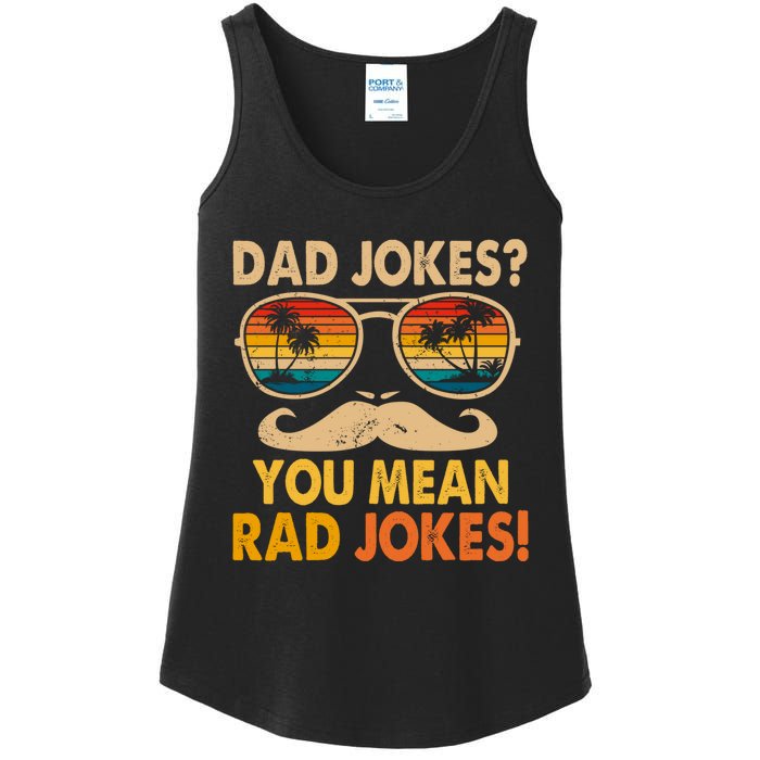 Dad Jokes You Mean Rad Jokes Fathers Day Vintage Ladies Essential Tank