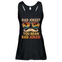 Dad Jokes You Mean Rad Jokes Fathers Day Vintage Ladies Essential Flowy Tank