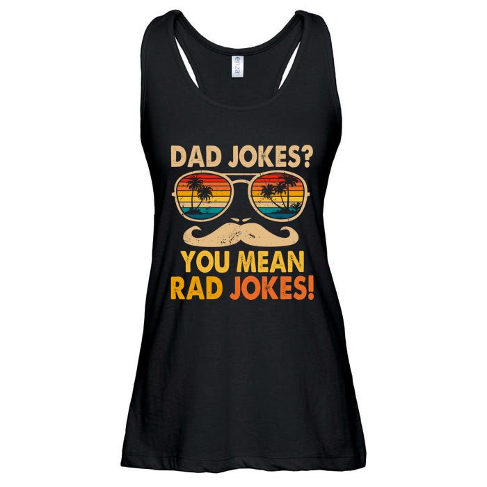 Dad Jokes You Mean Rad Jokes Fathers Day Vintage Ladies Essential Flowy Tank