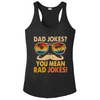 Dad Jokes You Mean Rad Jokes Fathers Day Vintage Ladies PosiCharge Competitor Racerback Tank