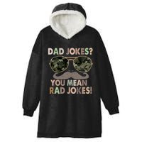 Dad Jokes You Mean Rad Jokes Fathers Day Vintage Hooded Wearable Blanket