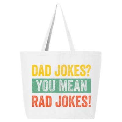 Dad Jokes You Mean Rad Jokes Fathers Day Vintage 25L Jumbo Tote