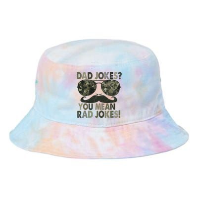 Dad Jokes You Mean Rad Jokes Funny Father day Vintage Tie Dye Newport Bucket Hat