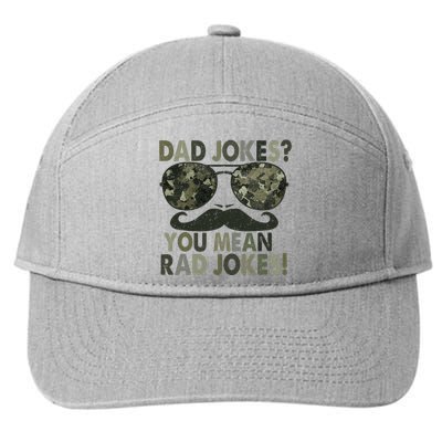 Dad Jokes You Mean Rad Jokes Funny Father day Vintage 7-Panel Snapback Hat