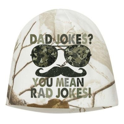 Dad Jokes You Mean Rad Jokes Funny Father day Vintage Kati - Camo Knit Beanie