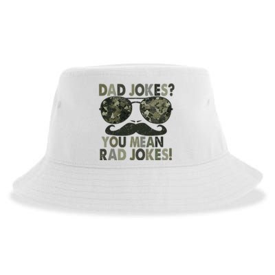 Dad Jokes You Mean Rad Jokes Funny Father day Vintage Sustainable Bucket Hat