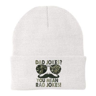 Dad Jokes You Mean Rad Jokes Funny Father day Vintage Knit Cap Winter Beanie