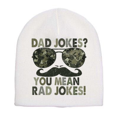 Dad Jokes You Mean Rad Jokes Funny Father day Vintage Short Acrylic Beanie