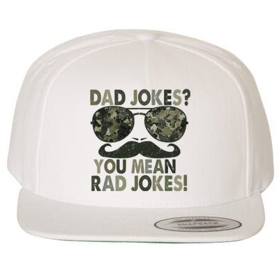 Dad Jokes You Mean Rad Jokes Funny Father day Vintage Wool Snapback Cap