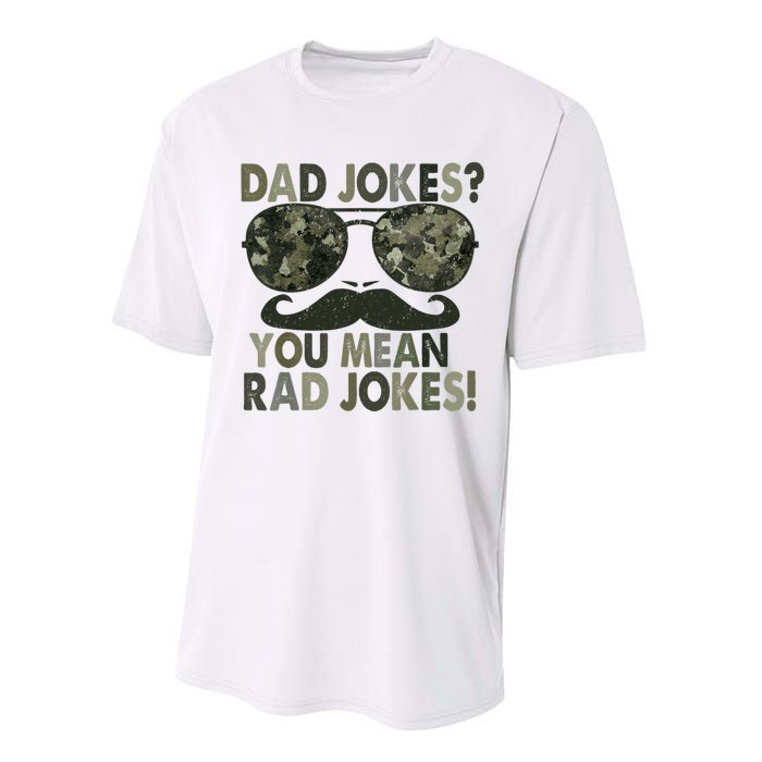 Dad Jokes You Mean Rad Jokes Funny Father Day Performance Sprint T-Shirt