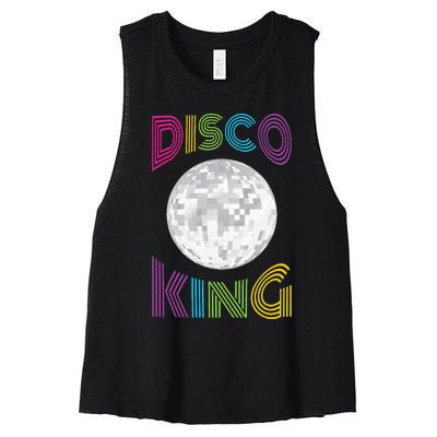 Disco King 70s Seventies Costume Women's Racerback Cropped Tank