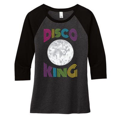 Disco King 70s Seventies Costume Women's Tri-Blend 3/4-Sleeve Raglan Shirt