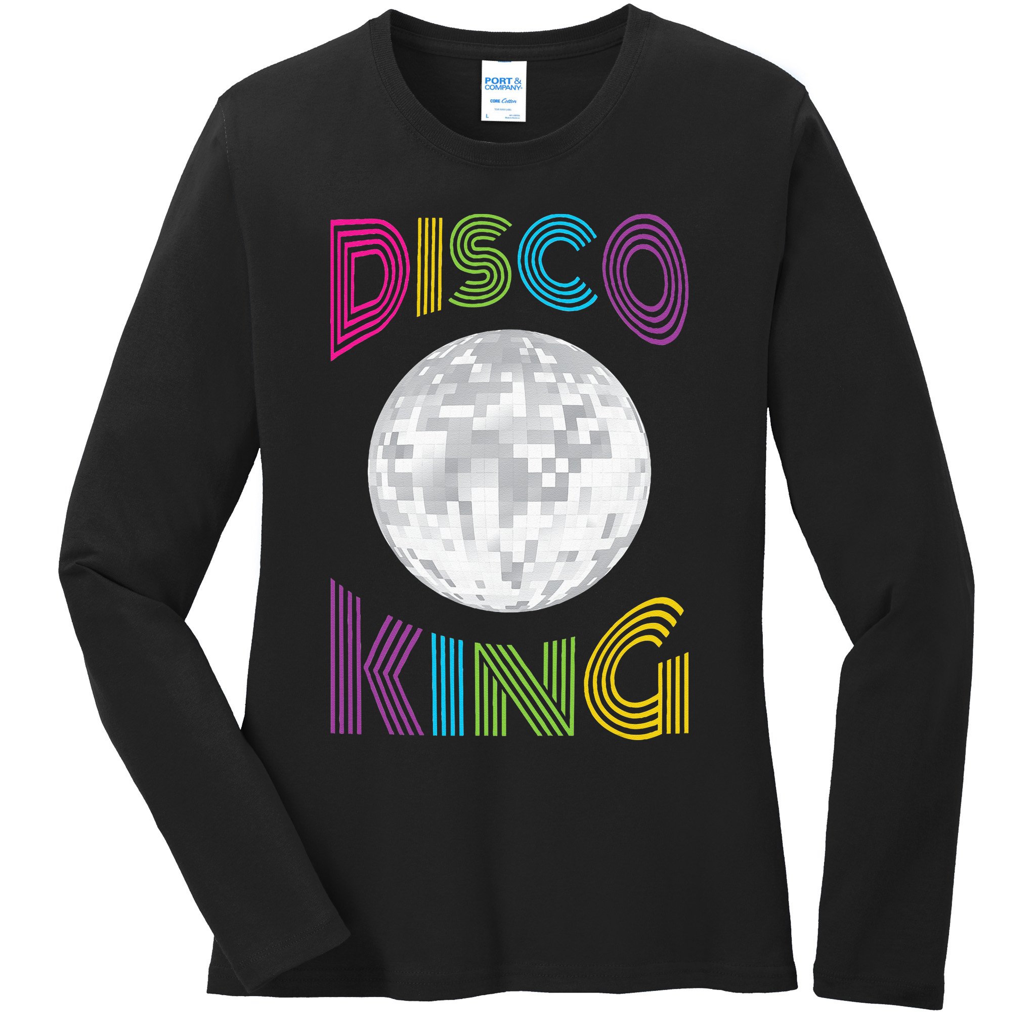 Disco King 70s Seventies Costume Ladies Long Sleeve Shirt