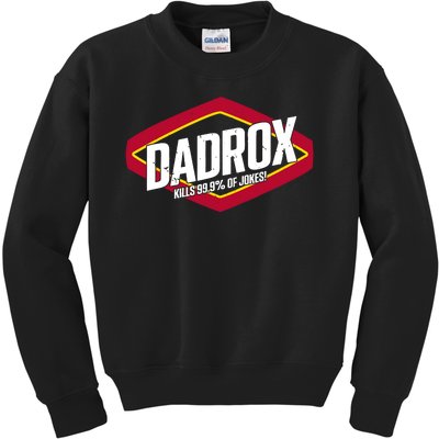 Dadrox Kills 99.9 Percent Of Jokes Kids Sweatshirt