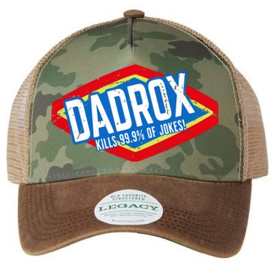 Dadrox Kills 99.9 Percent Of Jokes Funny Fathers Day Gift Legacy Tie Dye Trucker Hat