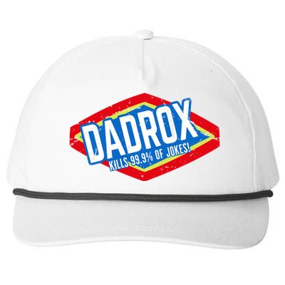 Dadrox Kills 99.9 Percent Of Jokes Funny Fathers Day Gift Snapback Five-Panel Rope Hat