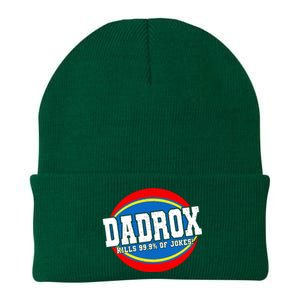 Dadrox Kills 99.9 Percent Of Jokes Funny Fathers Day Gift Knit Cap Winter Beanie