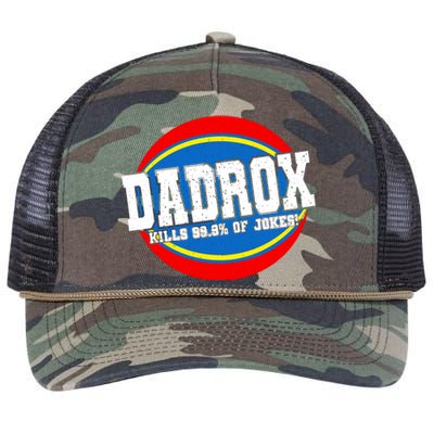 Dadrox Kills 99.9 Percent Of Jokes Funny Fathers Day Gift Retro Rope Trucker Hat Cap