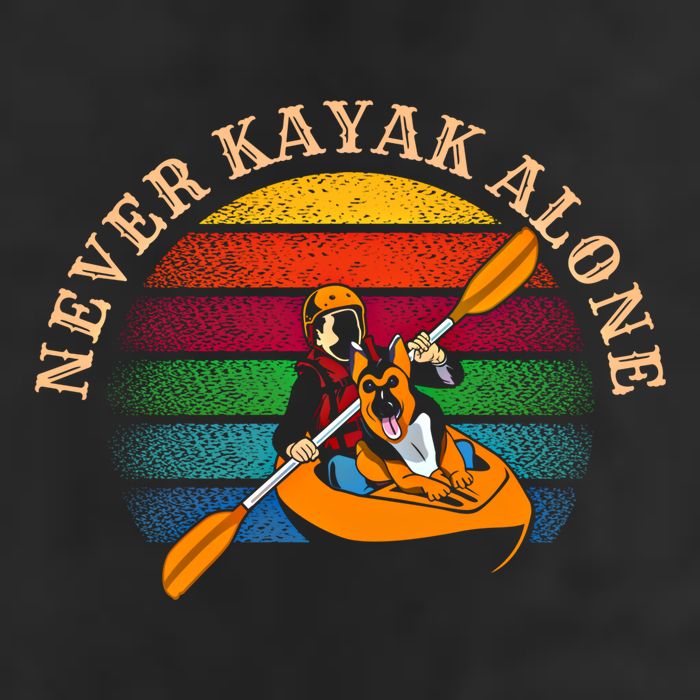 Dog Kayaking And Never Kayak Alone For Dog And Kayak Lover Gift Adult Drive Performance Visor