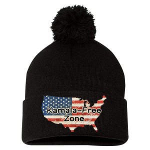 DonT Kamala America Pom Pom 12in Knit Beanie