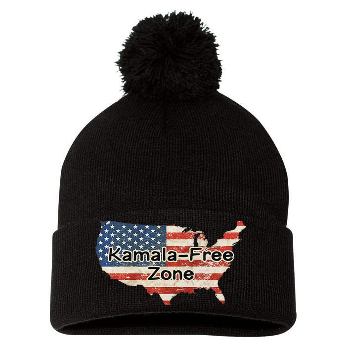 DonT Kamala America Pom Pom 12in Knit Beanie