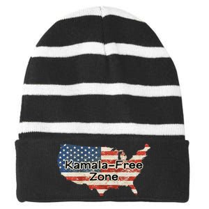 DonT Kamala America Striped Beanie with Solid Band