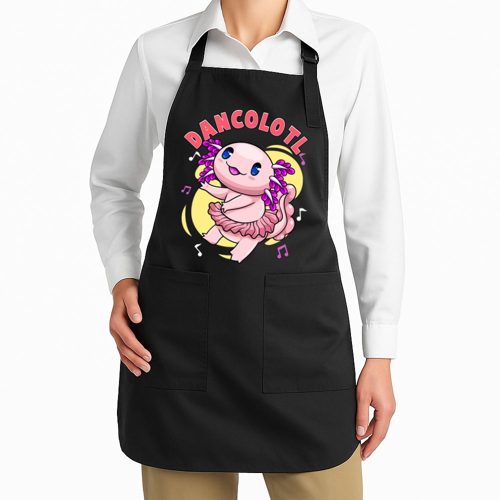 Dancolotl Kawaii Axolotl Dancing Axolotl Lover Ballet Dancer Apron