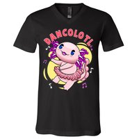 Dancolotl Kawaii Axolotl Dancing Axolotl Lover Ballet Dancer V-Neck T-Shirt