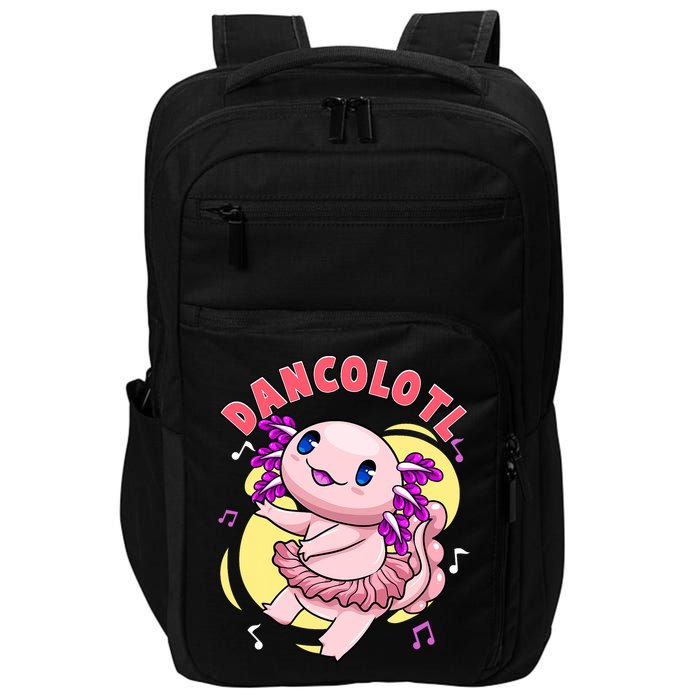 Dancolotl Kawaii Axolotl Dancing Axolotl Lover Ballet Dancer Impact Tech Backpack