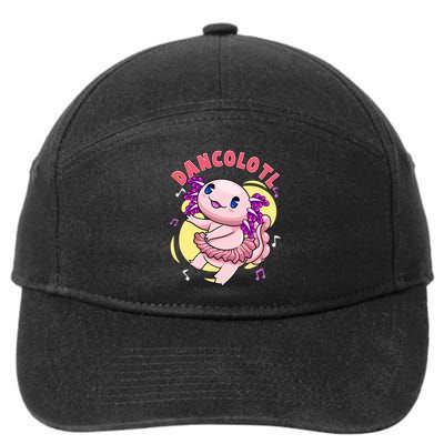 Dancolotl Kawaii Axolotl Dancing Axolotl Lover Ballet Dancer 7-Panel Snapback Hat