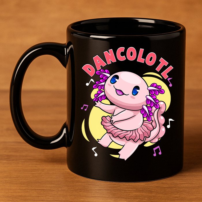 Dancolotl Kawaii Axolotl Dancing Axolotl Lover Ballet Dancer 11oz C Handle Ceramic Mug